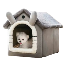 Plys hundehus 33 x 30 x 32 cm 1
