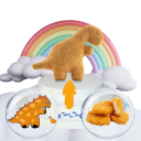 Plyschdinosaurie Tyrannosaurus Mjuk leksak i stil med kycklingnuggets Original plysdjur för barn och dinosauriefans 2