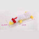 Plyšová hračka pro psy s pískátkem ve tvaru bílé slepice 27 x 10,5 cm odolná žvýkací a čisticí hračka z měkkého materiálu 2