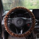 Plyšový potah na volant 37 až 38 cm s leopardím vzorem Hřejivý zimní návlek Bez vnitřního kroužku Pro kulatý i D volant 5
