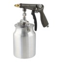 Pneumatic Spray Gun for Car Chassis with Suction Cup and 2 Extension Hoses Aluminium Grey for Armouring and Anti-Corrosive Coating 1