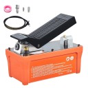 Pneumaticko-hydraulické nožní čerpadlo 10 000 PSI 1,6 l nádrž s kovovým krytem v oranžové barvě na rovnání karoserie a tažné rámy 1