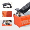 Pneumaticko-hydraulické nožní čerpadlo 10 000 PSI 1,6 l nádrž s kovovým krytem v oranžové barvě na rovnání karoserie a tažné rámy 2
