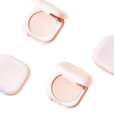 Pó compacto fixador de maquilhagem com espelho Pó iluminador compacto portátil para todos os tipos de pele 6