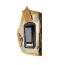 Pochete táctica para arma em cores neutras Pochete universal para pistola para cinto Pochete resistente para destros e canhotos 5