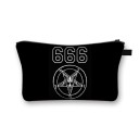 Pochette cosmétique pour femmes avec motif de sorcière et Halloween 13 x 21,5 cm Forme plate avec fermeture éclair et lien Imprimé saisissant 19