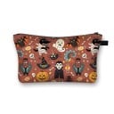 Pochette cosmétique pour femmes avec motif de sorcière et Halloween 13 x 21,5 cm Forme plate avec fermeture éclair et lien Imprimé saisissant 21