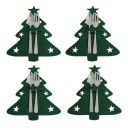 Pochette de Noël pour couverts - arbre 4 pcs V130 3