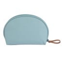 Pochette de voyage en nylon Forme demi-circulaire avec fermeture éclair et poignée Pochette pour maquillage et petits cosmétiques 4