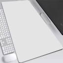 Podložka pod myš a klávesnici 300 x 600 x 2 mm Velká herní podložka na celý stůl Bílá jednobarevná Na počítač i notebook do kanceláře 2