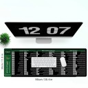 Podložka pod myš a klávesnici 800x300x2mm s tabulkovými zkratkami Excel černá zelená pro pracovní stůl, kancelář a domov 4