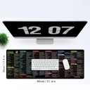 Podložka pod myš a klávesnici 800x300x2mm velká černá s potiskem pro kancelář, pracovní stůl i domácí herní setup 4