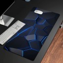 Podložka pod myš a klávesnici s LED podsvícením 250x290x2mm geometrický vzor v černé a modré barvě pro počítač a notebook 3