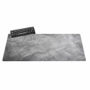 Podložka pod myš a klávesnicu 300 x 700 x 2 mm veľká stolná podložka na stôl s motívom betónu svetlo a tmavo šedá pre počítač i notebook 1