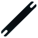 Podnožka z přírodního bambusu 50 x 8 x 2 cm pro dětskou jídelní židličku s protiskluzovými gumičkami a zářezy 6 x 2,5 cm 5