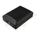 Podofo aktívny subwoofer do auta 600 W tenký podsedadlový basový reproduktor so zosilňovačom 19,8 x 28,3 x 8,2 cm čierny 12 V 4 Ω 4