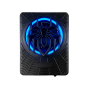 Podofo tenký subwoofer do auta 1200 W aktivní podsedadlový s LED osvětlením 29 x 21,8 x 7,2 cm hliníkový černý 4 Ω se zesilovačem 3