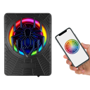 Podofo tenký subwoofer do auta 1200 W aktivní podsedadlový s LED osvětlením 29 x 21,8 x 7,2 cm hliníkový černý 4 Ω se zesilovačem 4