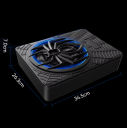 Podofo tenký subwoofer do auta 1200 W aktivní podsedadlový s LED osvětlením 29 x 21,8 x 7,2 cm hliníkový černý 4 Ω se zesilovačem 5