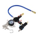 Podofo testeur de pression de radiateur ensemble de 28 pièces avec remplissage sous vide de liquide de refroidissement manomètre et thermomètre dans une mallette pour la détection des fuites 5