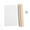 Podświetlany ramka LED na trzy zdjęcia 17 x 3 x 9,3 cm akryl drewno na baterie dekoracyjna ramka stojąca do mieszkania 3