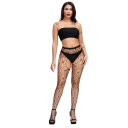 Podwiązane pończochy powyżej kolan z wyraźnym wzorem jeden rozmiar nylon spandex czarna bielizna damska na codzienne i wieczorne noszenie 2