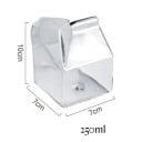 Pohár na mlieko 250 ml z číreho skla dekoratívna sklenica v tvare krabice na mlieko výška 10 cm rozmery 7 × 7 cm pre nápoje 2