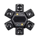 Pohyblivé LED svetlo 80 W RGB lúčové s diaľkovým ovládaním a DMX 237 x 140 mm napájanie 90-240 V čierne na párty a disco aj pódium 2