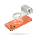 Poignée magnétique pour la photographie avec téléphone mobile avec télécommande et stabilisateur pour MagSafe blanche pour photos et vidéos 3