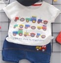 Poikien T-paita ja shortsit L1728 1