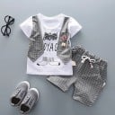 Poikien T-paita, jossa liivi ja shortsit L1141 11