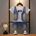 Poikien T-paita, jossa liivi ja shortsit L1141 17