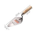 Pointed Trowel 17.8 cm Carbon Steel 31.5 cm Length Wooden Handle Beige for Bricklaying and Construction Work 2
