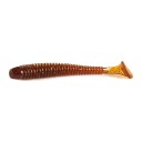 Poissons en caoutchouc ring shad 9,7 cm 4,7 g Paquet de 6 pièces Leurres souples avec sel et micro-rainures Pour la pêche aux poissons 8