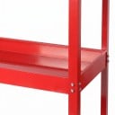 Pojazdowy wózek na narzędzia 3 piętrowy Nośność 100 kg Wymiary 74 x 66 x 35,5 cm Metalowa konstrukcja z kółkami i uchwytem Do warsztatu 13