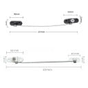 Pojistă de siguranță pentru copii cu cablu 257 mm 55 × 16 mm cablu metalic plastic negru pentru dulapuri uși mobilier 6