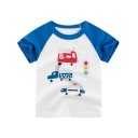 Pojk T-shirt med bil B1416 12