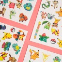 Pokemon tijdelijke tatoeages, waterdichte tijdelijke tatoeages voor kinderen, gemakkelijk te verwijderen lichaamsstickers, Pokemon kindertatoeage stickervellen, 3 stuks 3