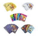 Pokemon VMax és VStar kártyacsomag Fényes Pokemon kártyák Pokemon kereskedési kártyák Rainbow, arany, ezüst és fekete VMax játékkártya készlet és színes VStar kártyák, 135 1