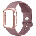 Pokrowiec na zegarek PC + silikonowy pasek do Apple Watch 38 mm Super zestaw ochronny twardy pokrowiec i miękki pasek kompatybilny z wieloma modelami 11