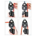 Polea de escalada 7,5 x 18 cm de aluminio aeronáutico 7075 Polea resistente para cuerda de 8–12 mm Escalada Equipamiento deportivo al aire libre 3