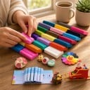 Polimerek a modellezéshez Szett modellező eszközökkel és kiegészítőkkel Zsák kb. 20 g Ékszerek és fülbevalók, valamint figurák és dekorációk 5