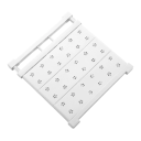 Poliță albă ajustabilă pentru raft 38–60 x 36 cm Plăci detașabile Poliță multifuncțională și suport Montaj prin presiune Fără găurire în pereți 1