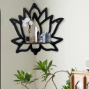 Poliță de perete din lemn colțară Lotus Design gol Drăgălășenie pentru lumânări și uleiuri esențiale Aromaterapie decor 2