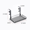 Poliță metalică suspendată cu suport de șurub 27.5x16x17.5 cm neagră/Albă poliță de depozitare cu plasă pentru perete sau masă practică 7