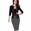 Polka Dot Bodycon Dress 1