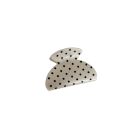 Polka Dot Hair Clip Rounded Full 6.4 x 5 cm Women's Decorative Hairpin Small Decorative Clip Firm Grip Elegant Accessory 1