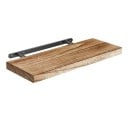 Półka ścienna 42 x 16 x 2 cm Drewniana półka wisząca na ścianę z ukrytym metalowym uchwytem 5