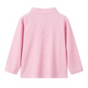 Polo de niño con cuello y botones Camiseta de poliéster de manga larga Camiseta deportiva de un solo color para niños y niñas 5 Polo de niño con cuello y botones Camiseta de poliéster de manga larga Camiseta deportiva de un solo color para niños y niñas 5