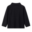 Polo enfant avec col et boutons T-shirt en polyester à manches longues T-shirt de sport uni pour garçons et filles 7